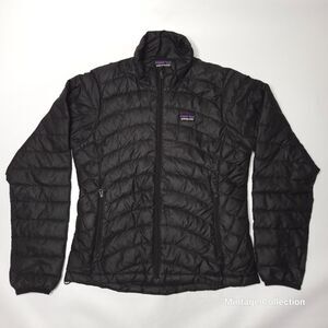 Patagonia Women’s Black Goose Down Insulated Full Zip Puffer Winter Jacket SZ Xs